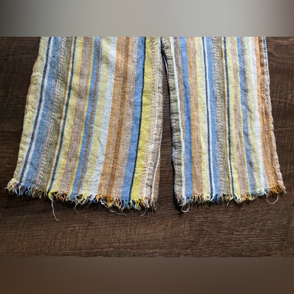 DREW striped linen rayon jumpsuit summer vacation Anthropologie sz XS cropped - Picture 4 of 16